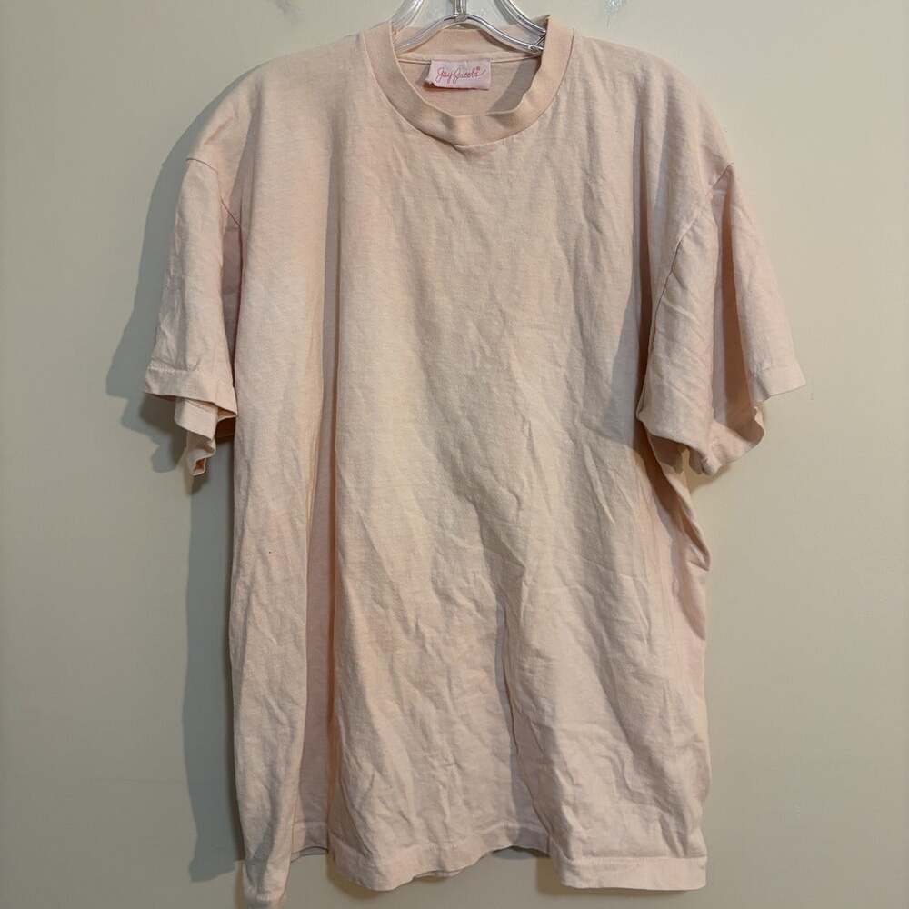 Vintage Jay Jacobs Blank T-Shirt Womens XL Peach Single Stitch Made In USA